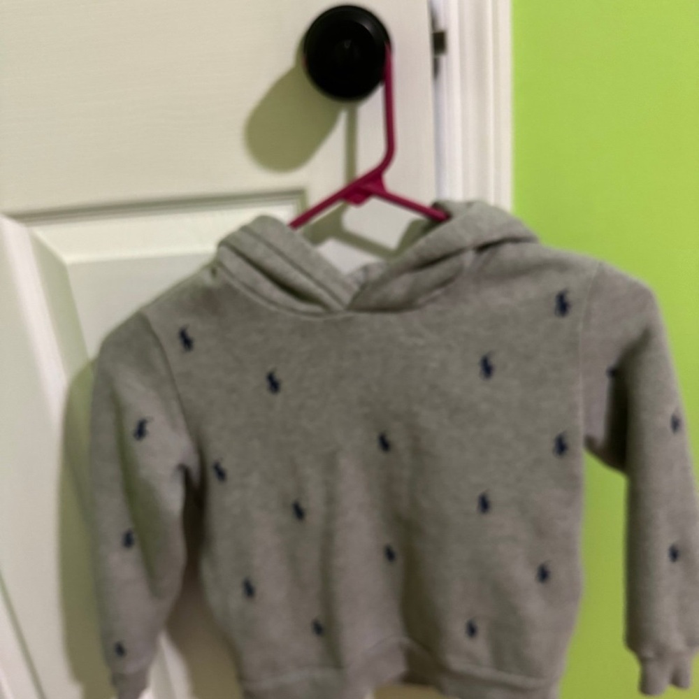 Ralph Lauren Gray Hoodie with Embroidered Logo